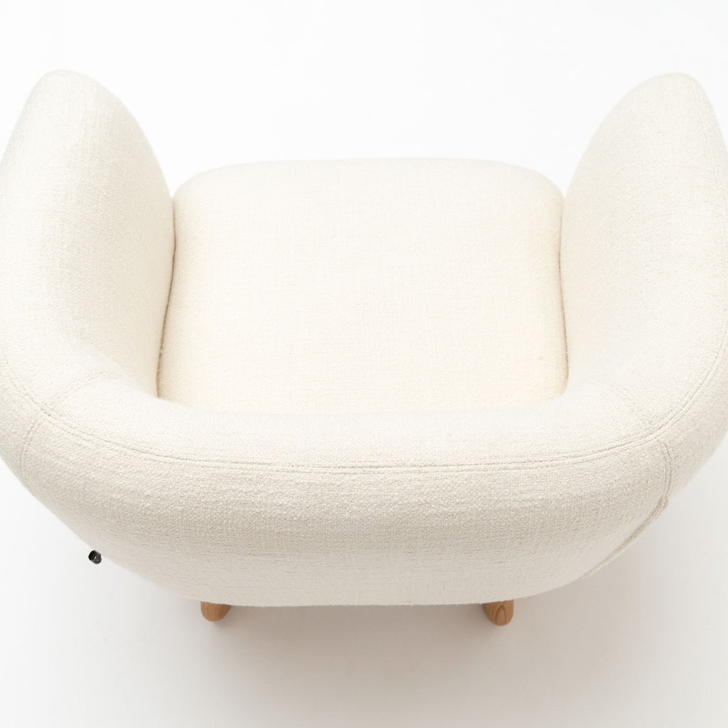 Copal Chair - Light Oak & Cobbler Panna Cotta - Accent Chairs Tolv Loom Collection Dubai