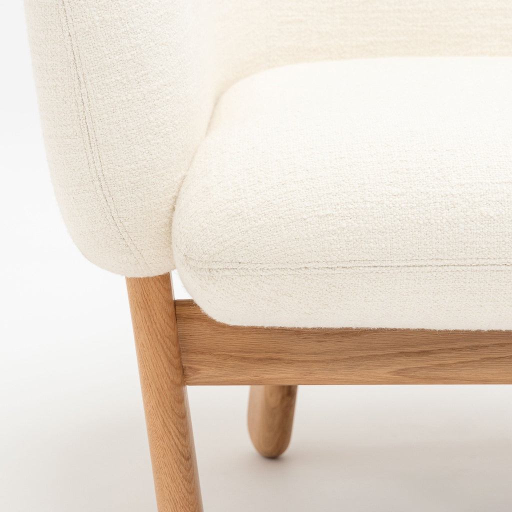 Copal Chair - Light Oak & Cobbler Panna Cotta - Accent Chairs Tolv Loom Collection Dubai