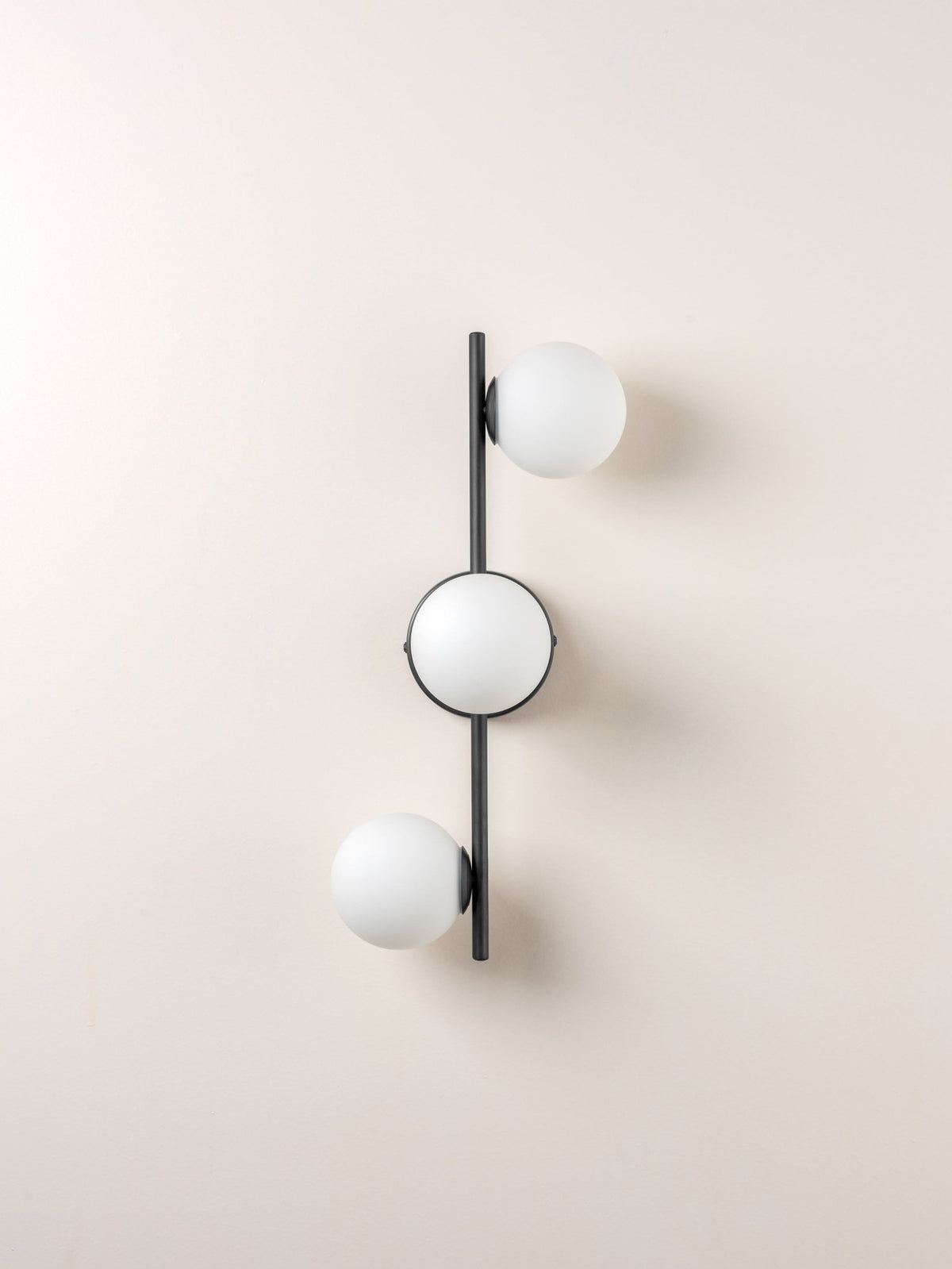 Coro - 3 Light Black And Opal Ceiling Or Wall