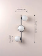 Coro - 3 Light Black And Opal Ceiling Or Wall