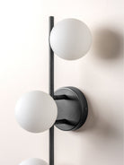 Coro - 3 Light Black And Opal Ceiling Or Wall