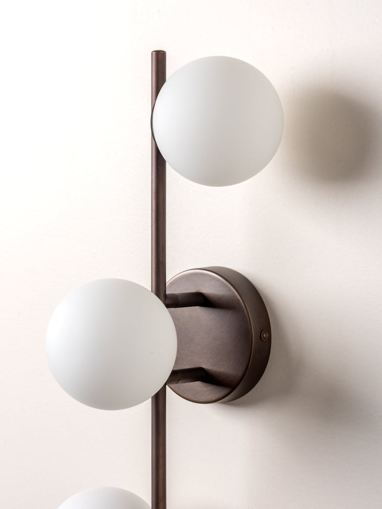 Coro - 3 Light Bronze And Opal Ceiling Or Wall.