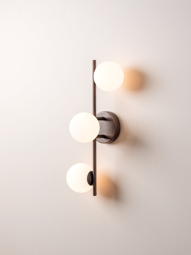 Coro - 3 Light Bronze And Opal Ceiling Or Wall.