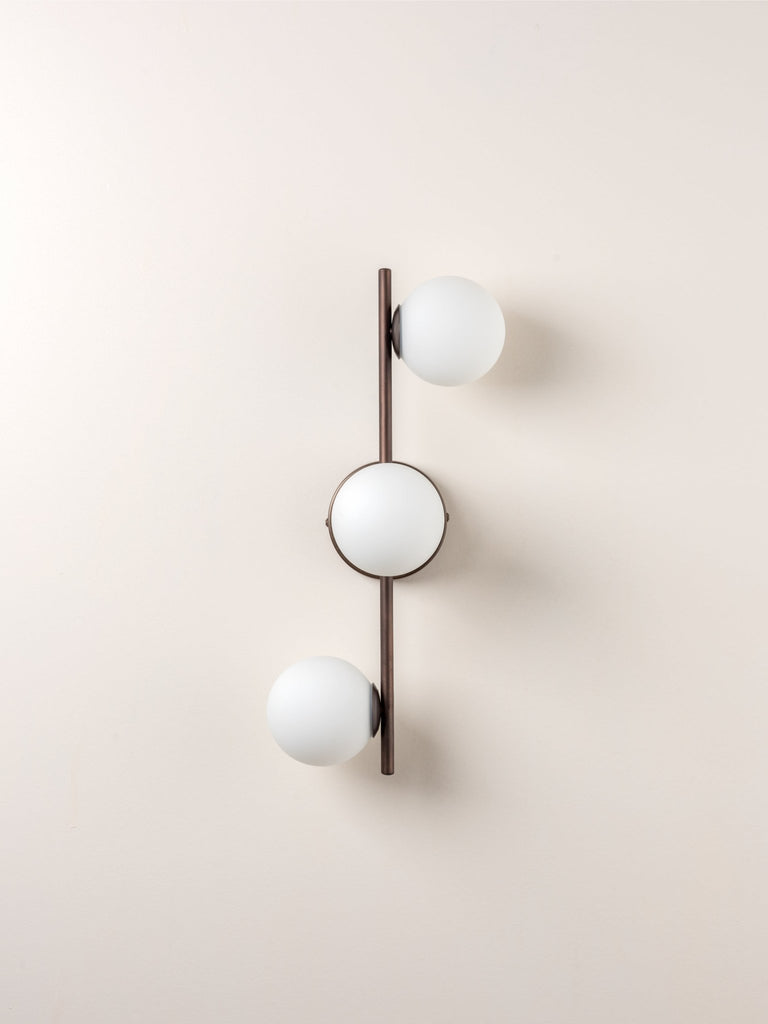 Coro - 3 Light Bronze And Opal Ceiling Or Wall.