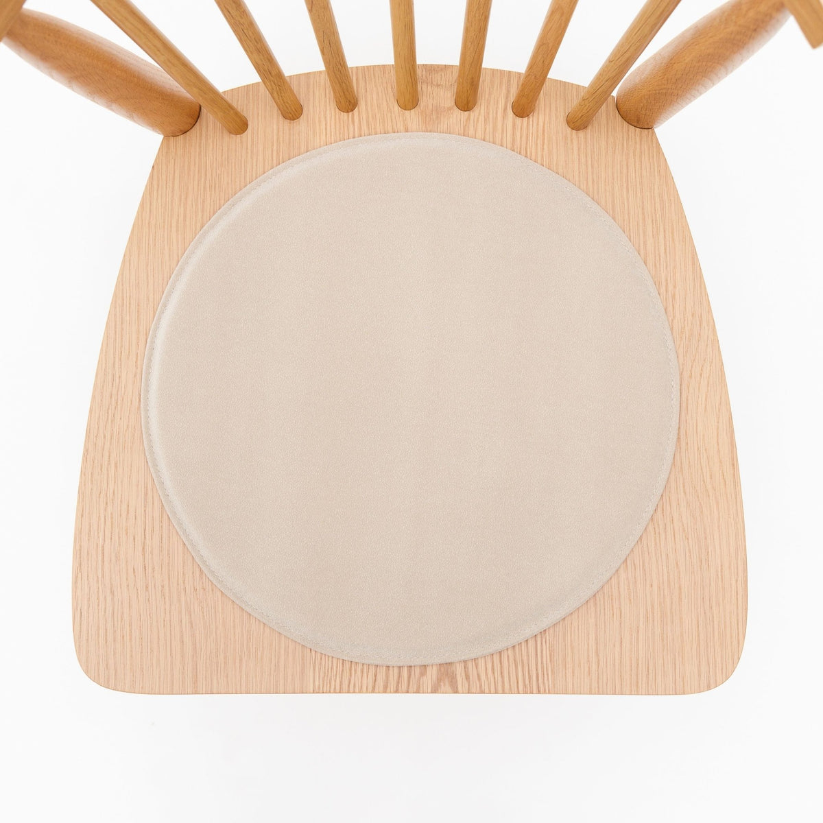 Crepe Round Seat - Ecru - Dining Chairs Tolv Loom Collection Dubai
