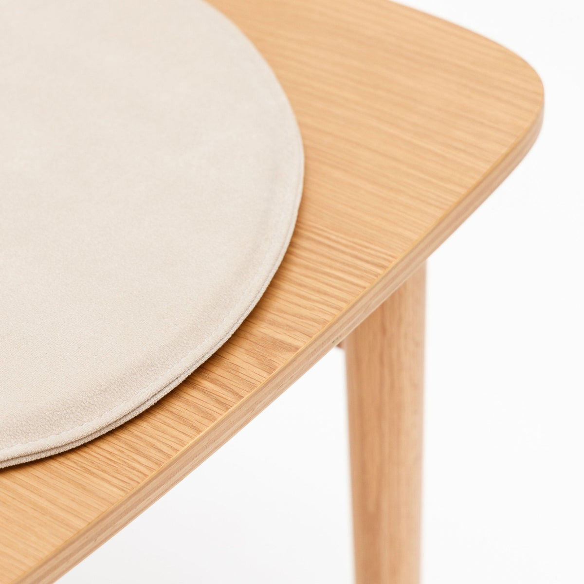 Crepe Round Seat - Ecru - Dining Chairs Tolv Loom Collection Dubai