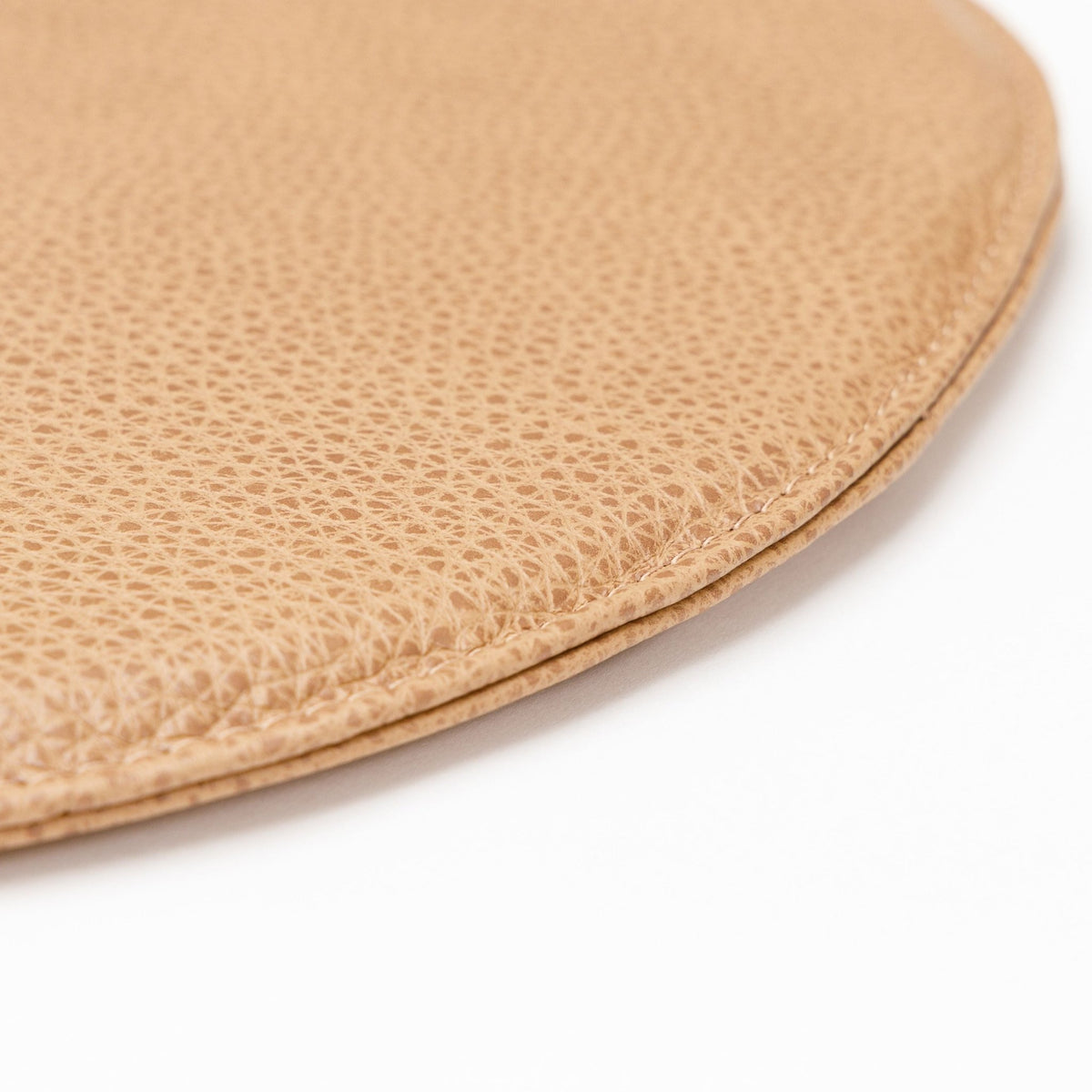 Crepe Round Seat - Pecan Leather - Dining Chairs Tolv Loom Collection Dubai