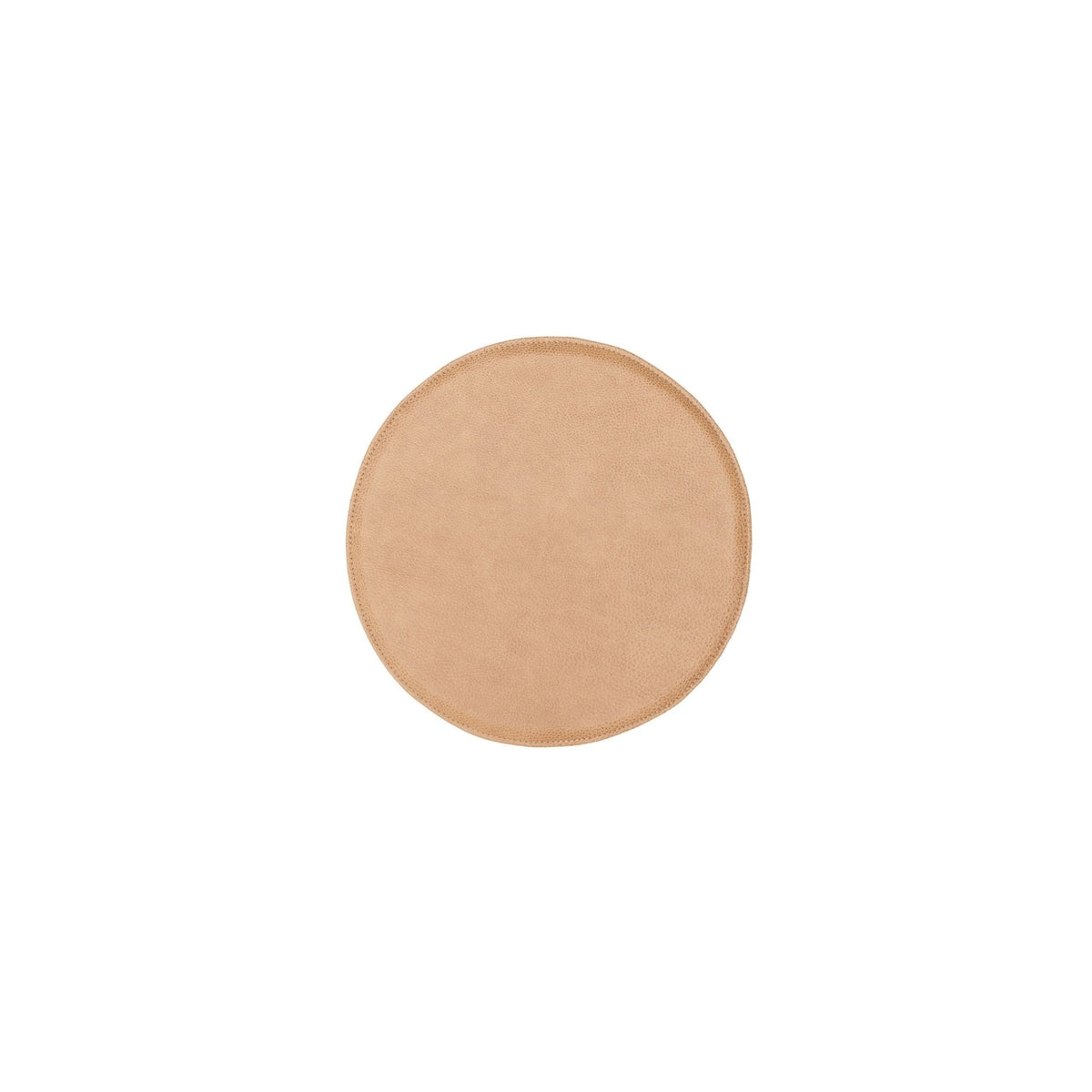 Crepe Round Seat - Pecan Leather - Dining Chairs Tolv Loom Collection Dubai