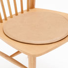 Crepe Round Seat - Pecan Leather - Dining Chairs Tolv Loom Collection Dubai