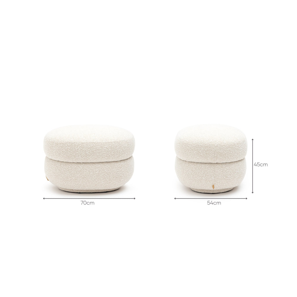 Cruze Ottoman - Coconut - Loom Collection