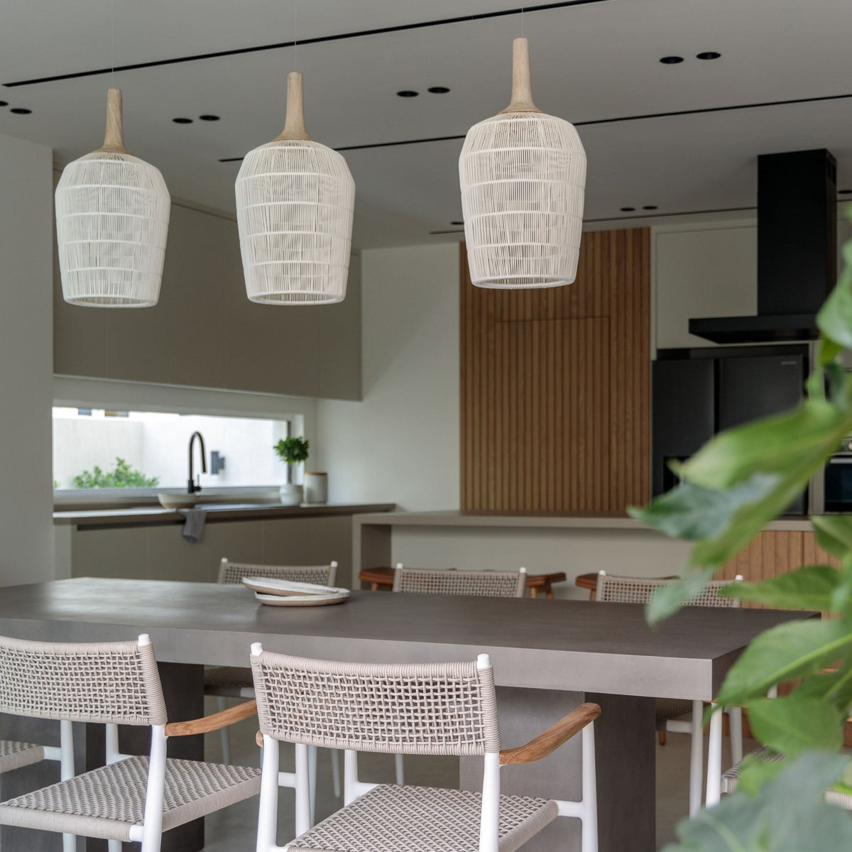 Davila Pendant Lamp - Stonewhite - Ceiling Lights Loom Collection Loom Collection Dubai
