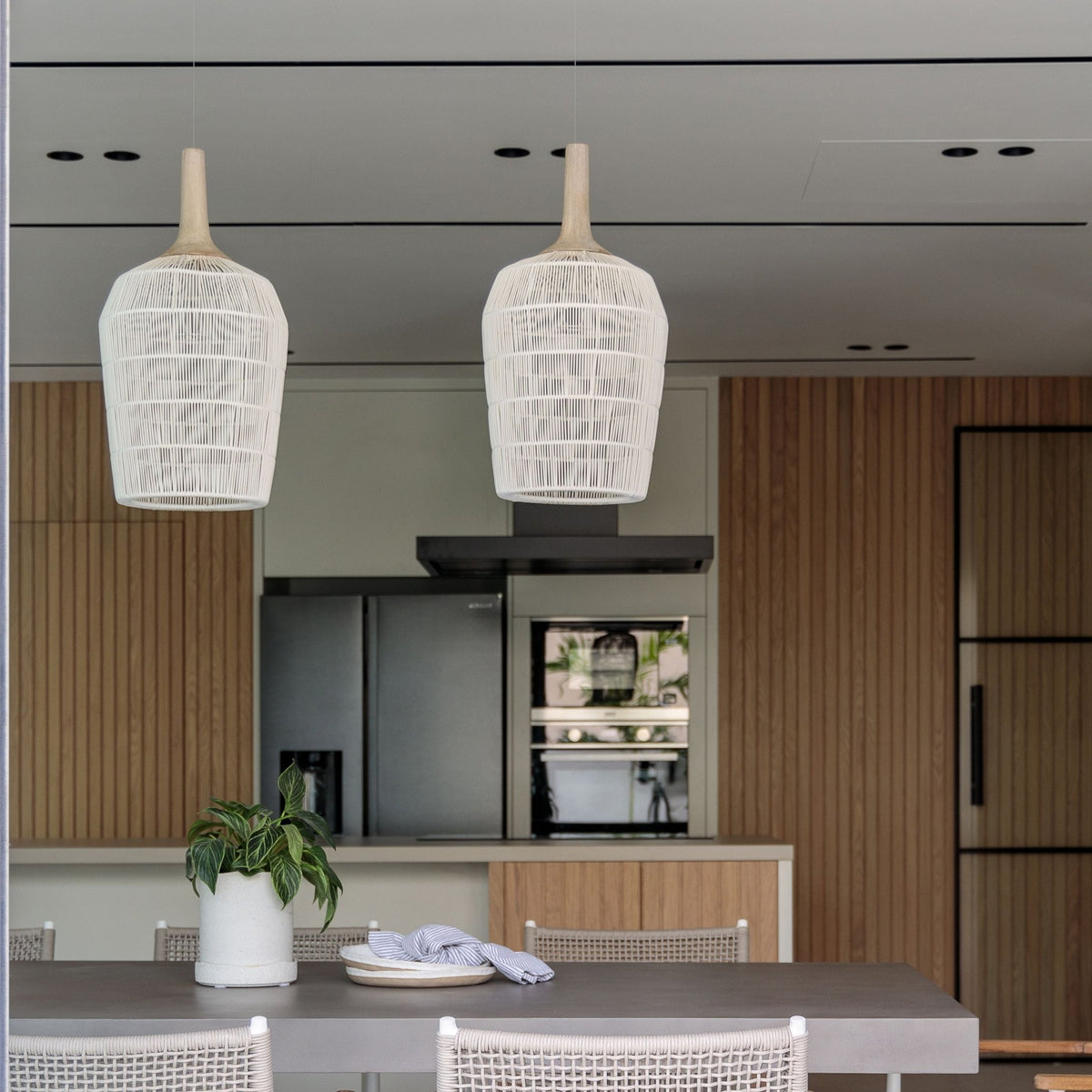 Davila Pendant Lamp - Stonewhite - Ceiling Lights Loom Collection Loom Collection Dubai