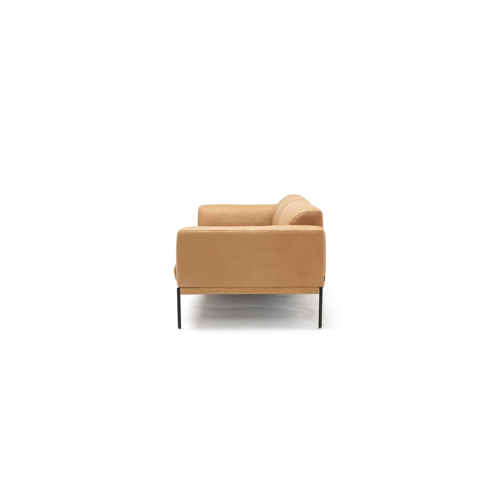 Department 235 Sofa - Light Oak & Pecan Leather - Loom Collection