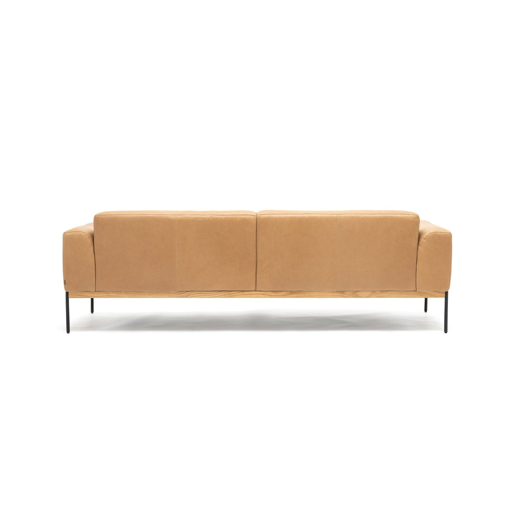 Department 235 Sofa - Light Oak & Pecan Leather - Loom Collection