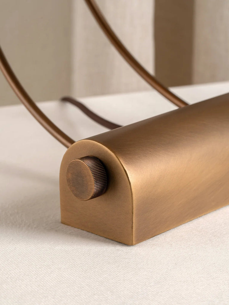 Deska - Aged Brass & Linen Task Lamp