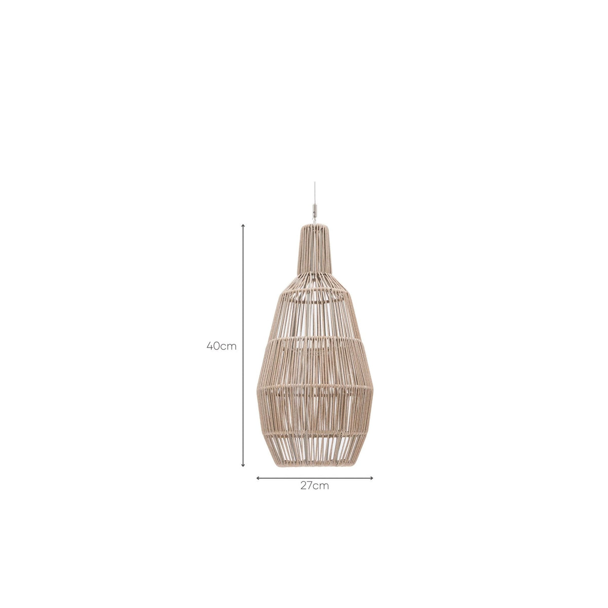 Doric Pendant Lamp - Linen - Ceiling Lights Loom Collection Loom Collection Dubai