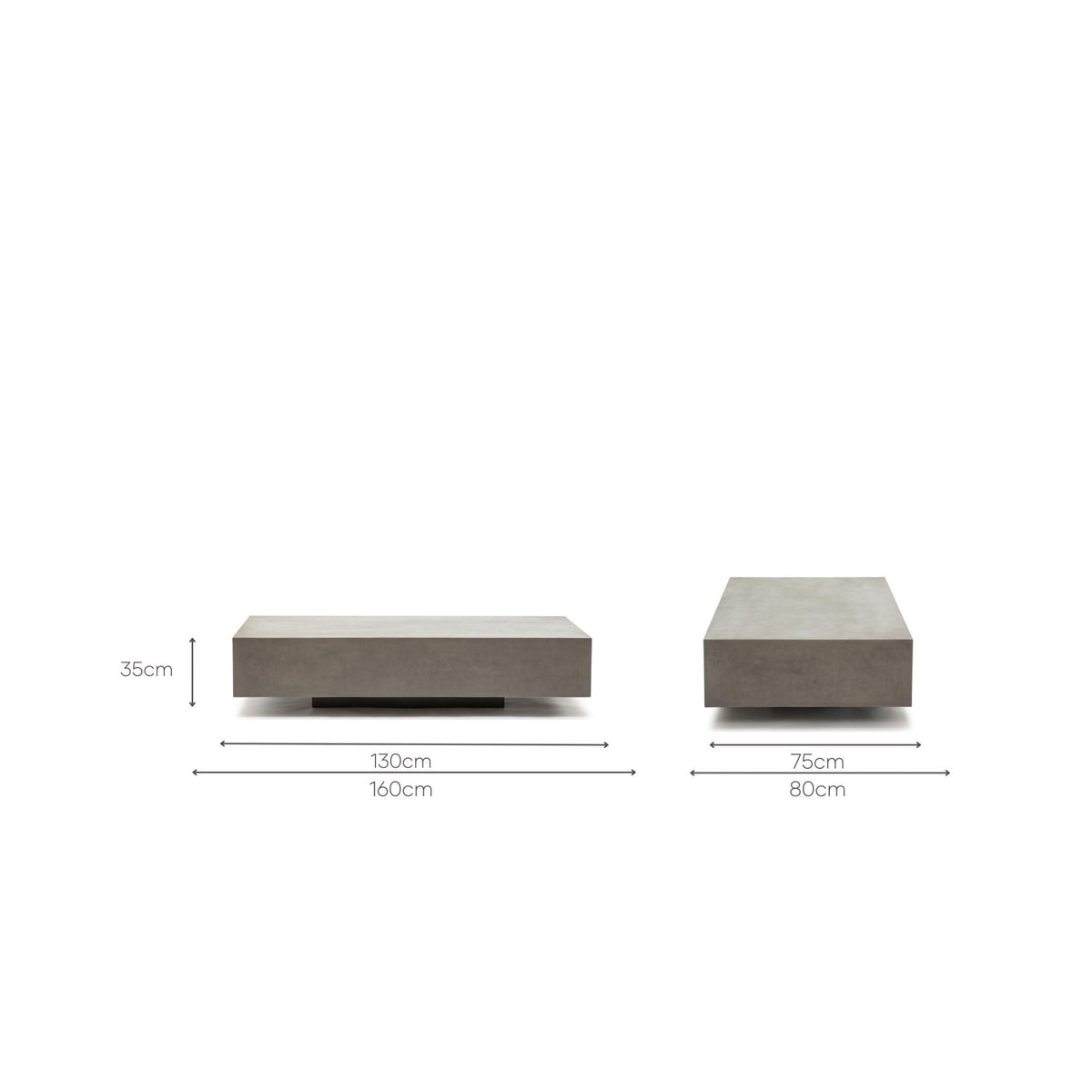 Drift Rectangular Coffee Table - Grey - Coffee Tables Loom Collection Loom Collection Dubai
