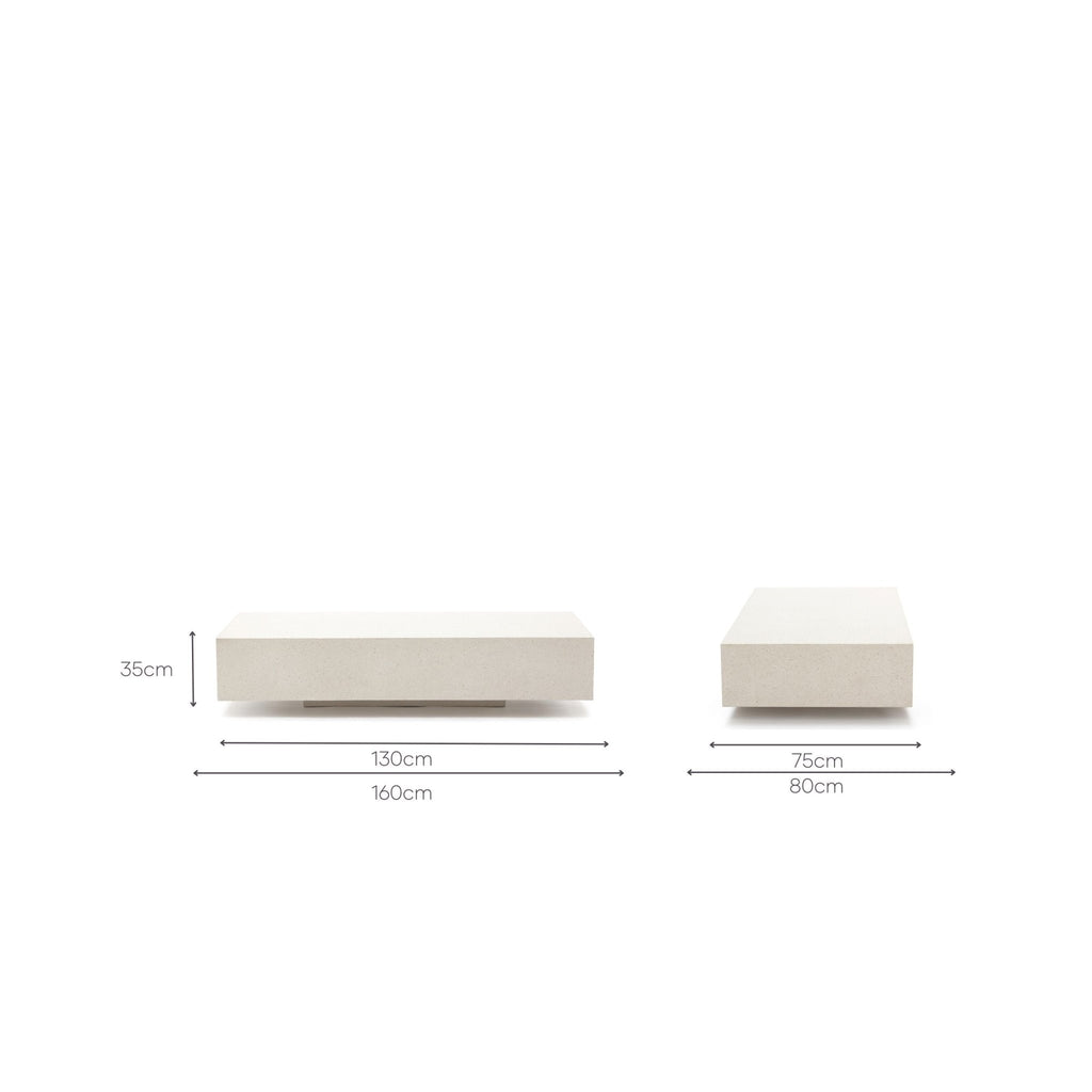 Drift Rectangular Coffee Table - Sand - Coffee Tables Loom Collection Loom Collection Dubai