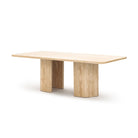 Dune Dining Table - Travertine - Rectangular Dining Tables Loom Collection Loom Collection Dubai
