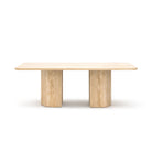 Dune Dining Table - Travertine - Rectangular Dining Tables Loom Collection Loom Collection Dubai