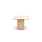 Dune Dining Table - Travertine - Rectangular Dining Tables Loom Collection Loom Collection Dubai