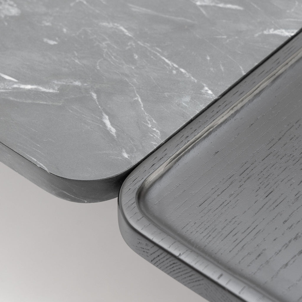 Duo Coffee Table 130 - Black Oak & Nero Perlato - Coffee Tables Tolv Loom Collection Dubai