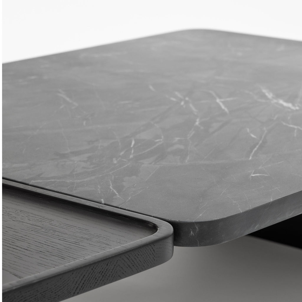 Duo Coffee Table 130 - Black Oak & Nero Perlato - Coffee Tables Tolv Loom Collection Dubai