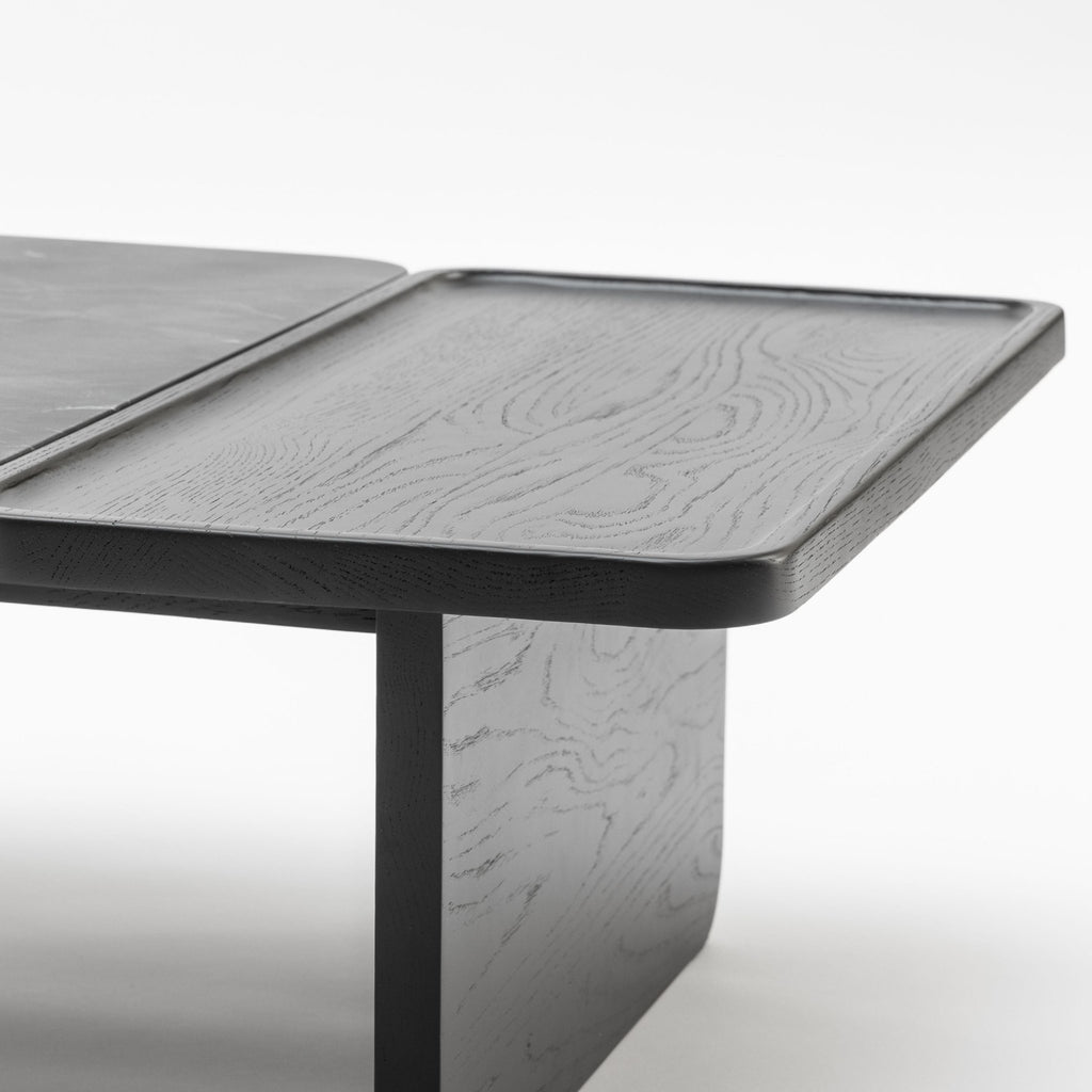 Duo Coffee Table 130 - Black Oak & Nero Perlato - Coffee Tables Tolv Loom Collection Dubai