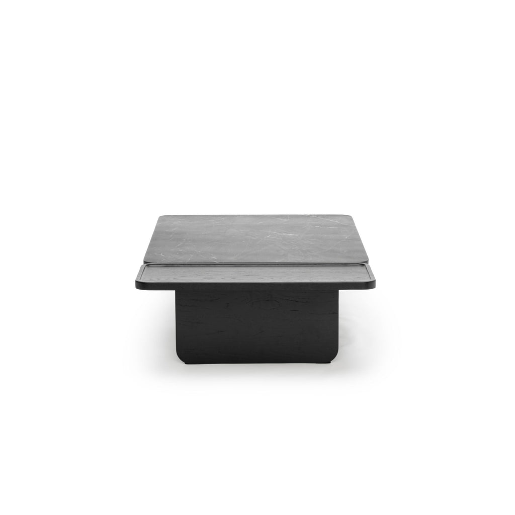 Duo Coffee Table 130 - Black Oak & Nero Perlato - Coffee Tables Tolv Loom Collection Dubai
