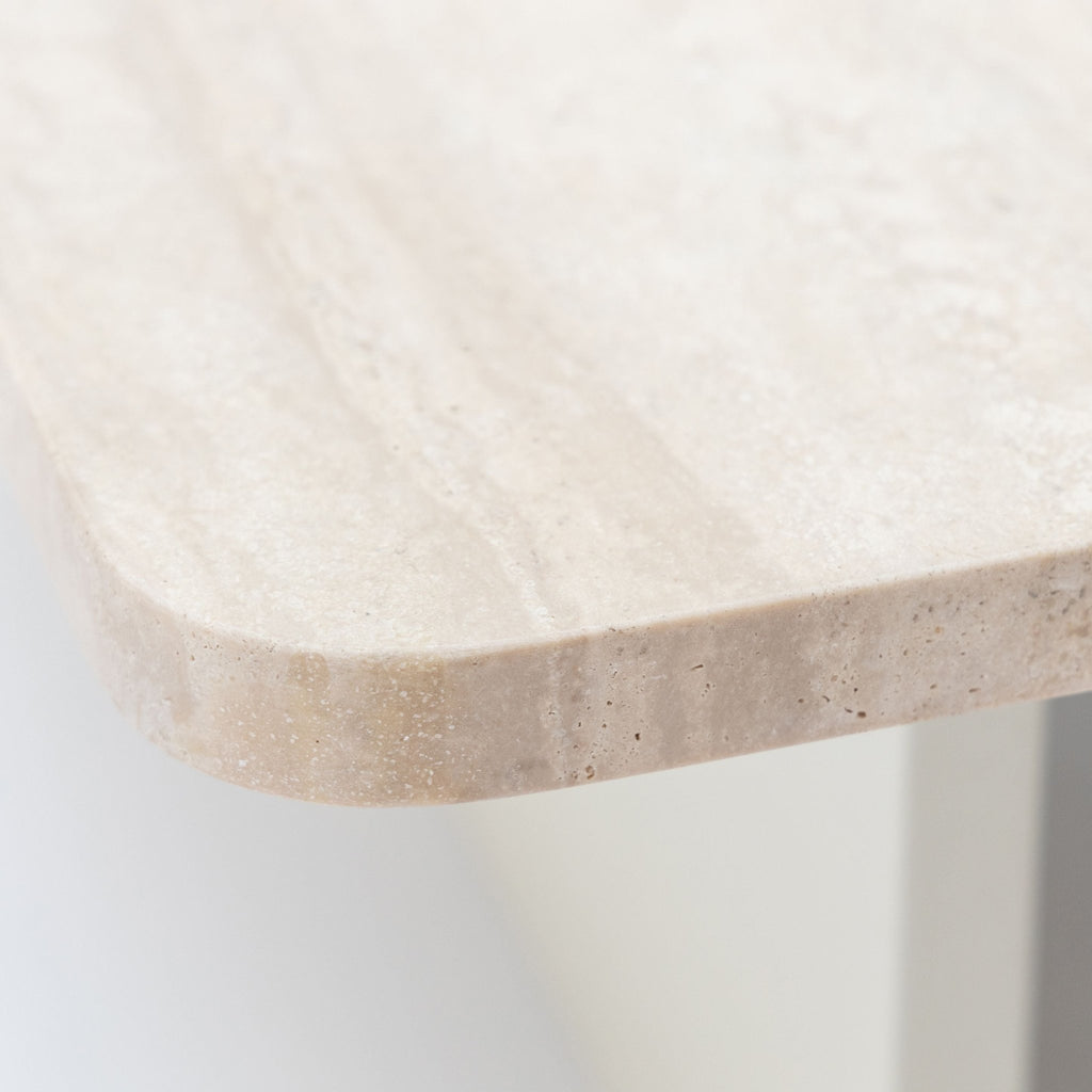 Duo Coffee Table 130 - Oak Bone & Travertine - Coffee Tables Tolv Loom Collection Dubai