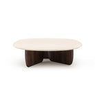 Eden Coffee Table 120 - Espresso Oak & Travertine