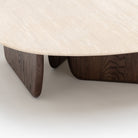 Eden Coffee Table 120 - Espresso Oak & Travertine