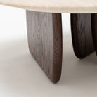 Eden Coffee Table 120 - Espresso Oak & Travertine