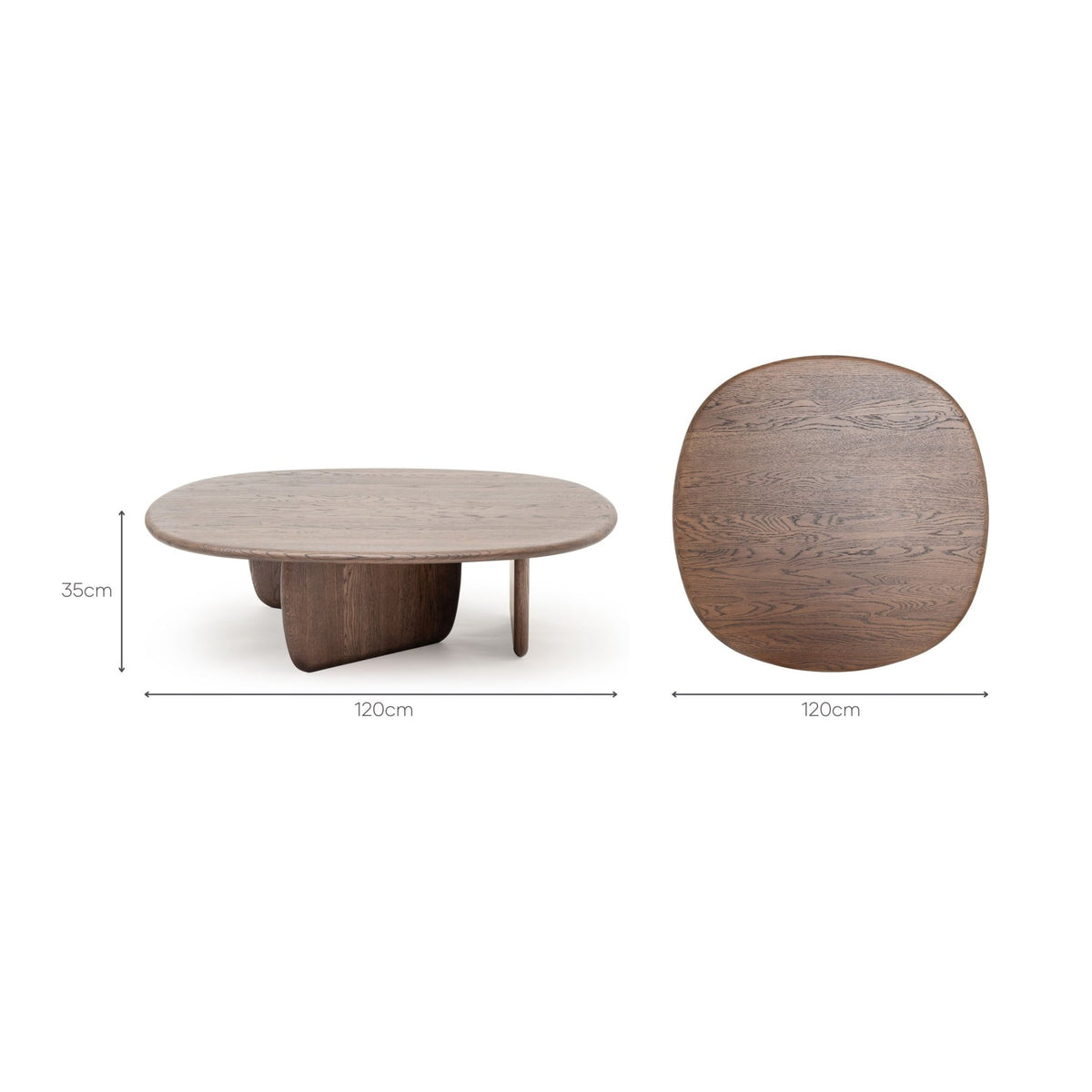Eden Coffee Table 120 - Espresso Oak - Coffee Tables Tolv Loom Collection Dubai