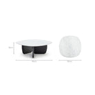 Eden Coffee Table 90 - Black Oak & Bianca Carrara - Coffee Tables Tolv Loom Collection Dubai