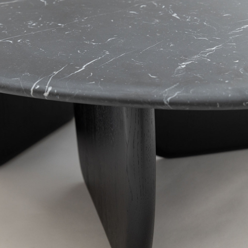Eden Coffee Table 90 - Black Oak & Nero Marquina - Coffee Tables Tolv Loom Collection Dubai