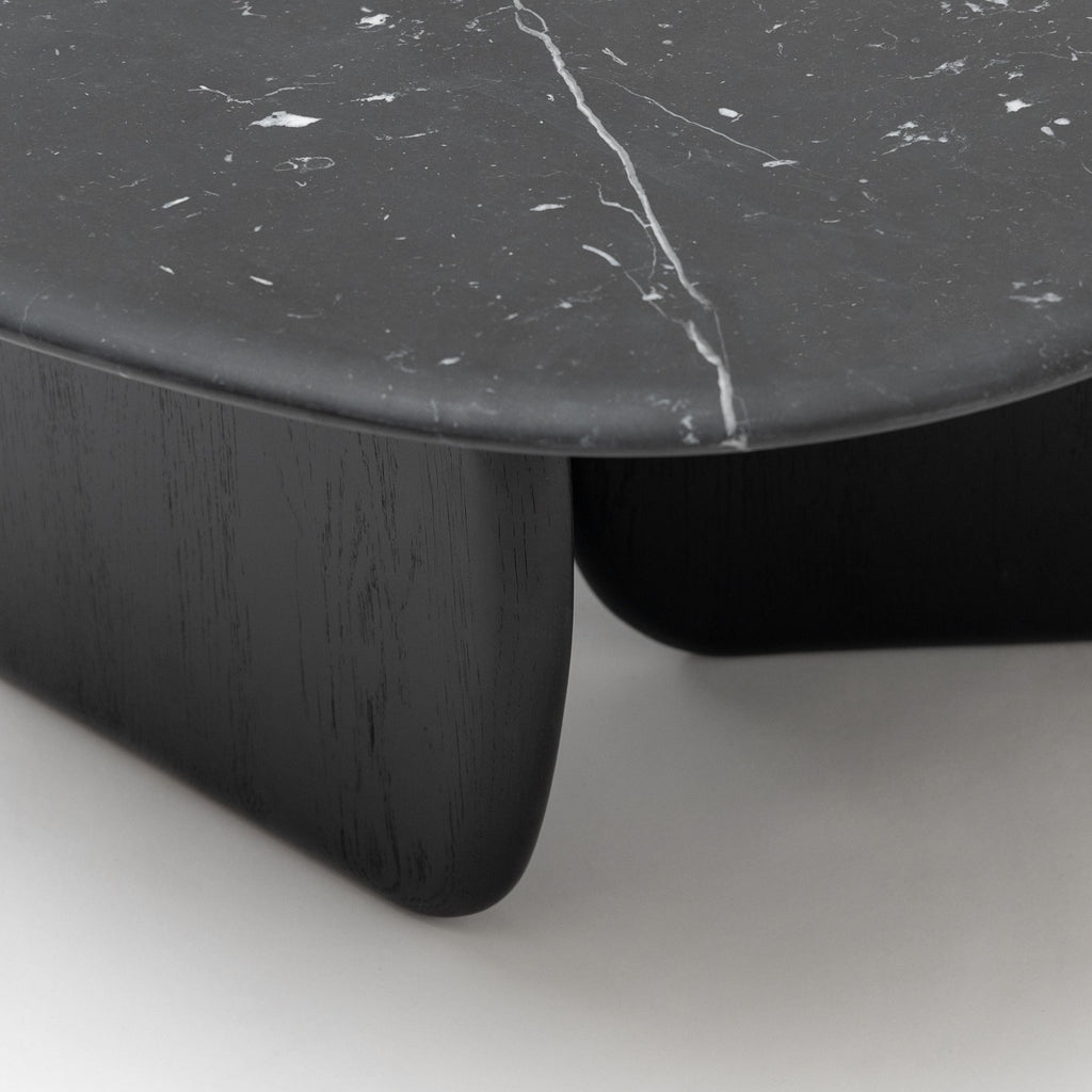 Eden Coffee Table 90 - Black Oak & Nero Marquina - Coffee Tables Tolv Loom Collection Dubai