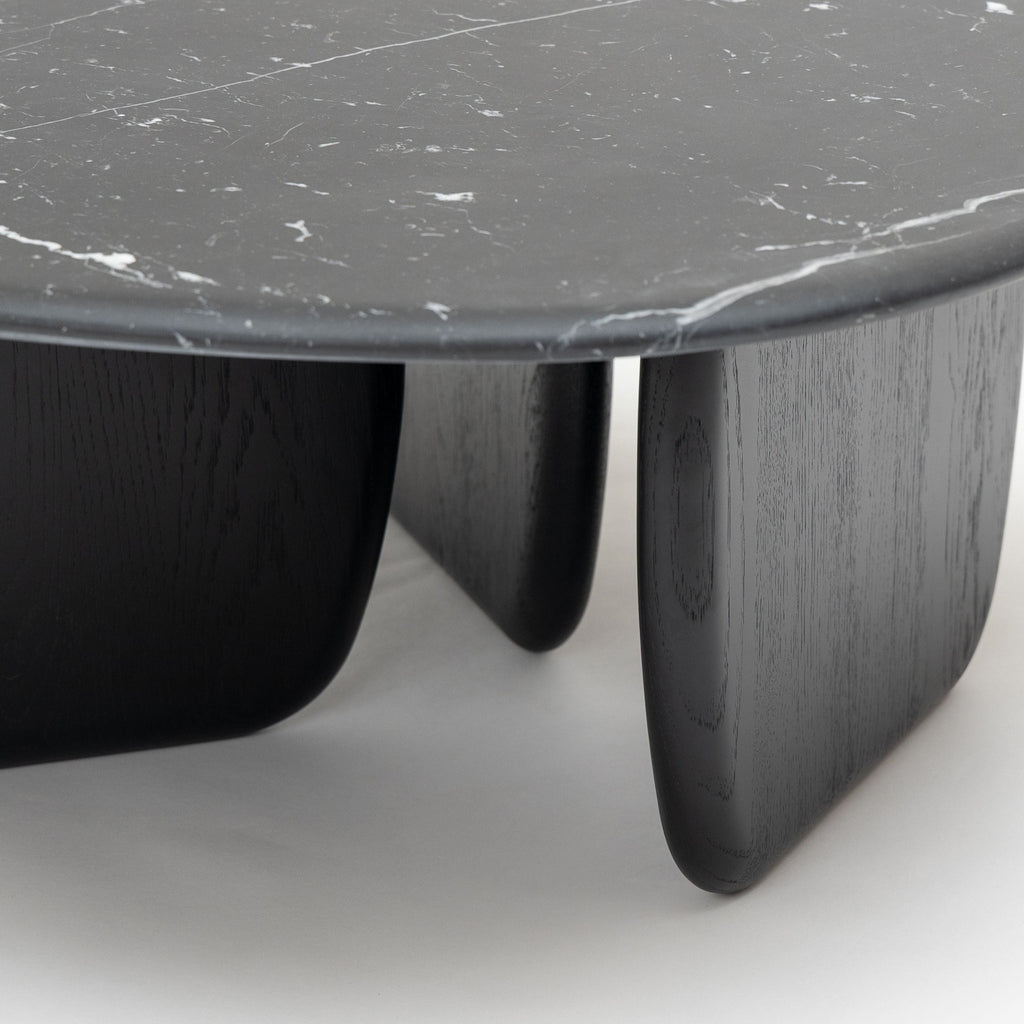 Eden Coffee Table 90 - Black Oak & Nero Marquina - Coffee Tables Tolv Loom Collection Dubai