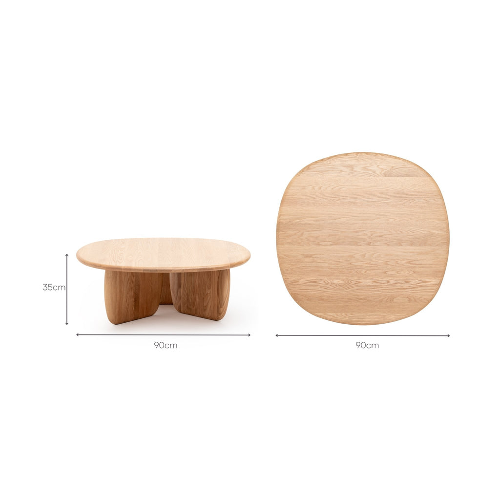 Eden Coffee Table 90 - Light Oak - Loom Collection