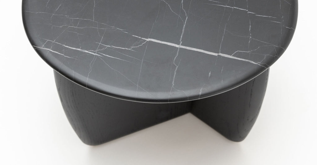 Eden Side Table - Black Oak & Nero Marquina - Loom Collection