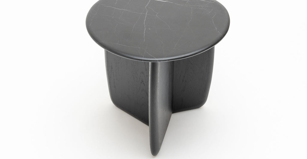 Eden Side Table - Black Oak & Nero Marquina - Loom Collection