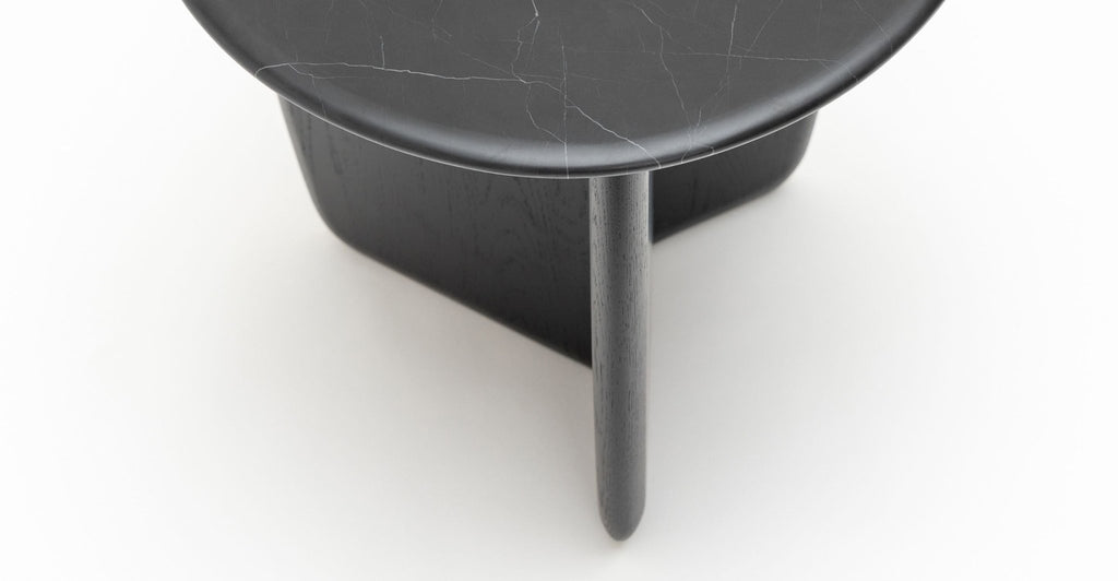 Eden Side Table - Black Oak & Nero Marquina - Loom Collection