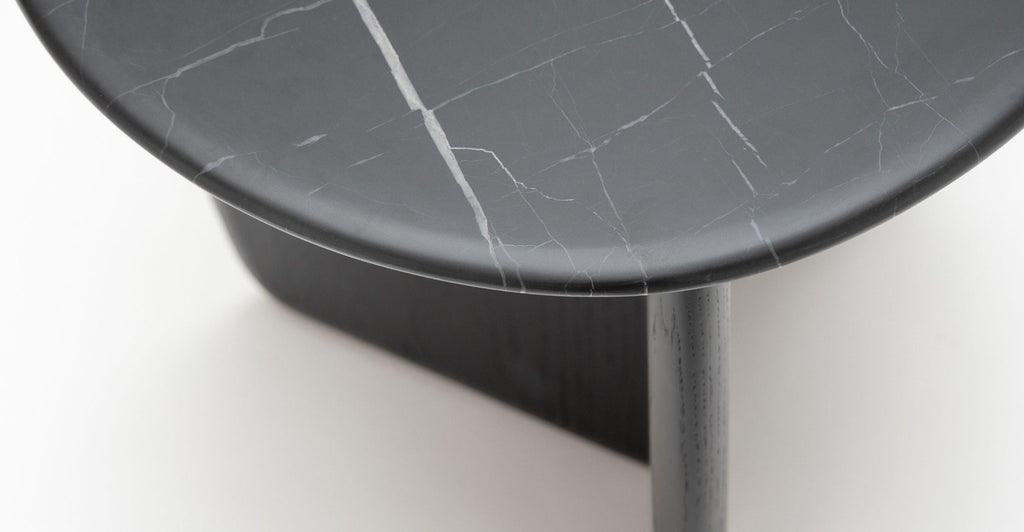 Eden Side Table - Black Oak & Nero Marquina - Loom Collection