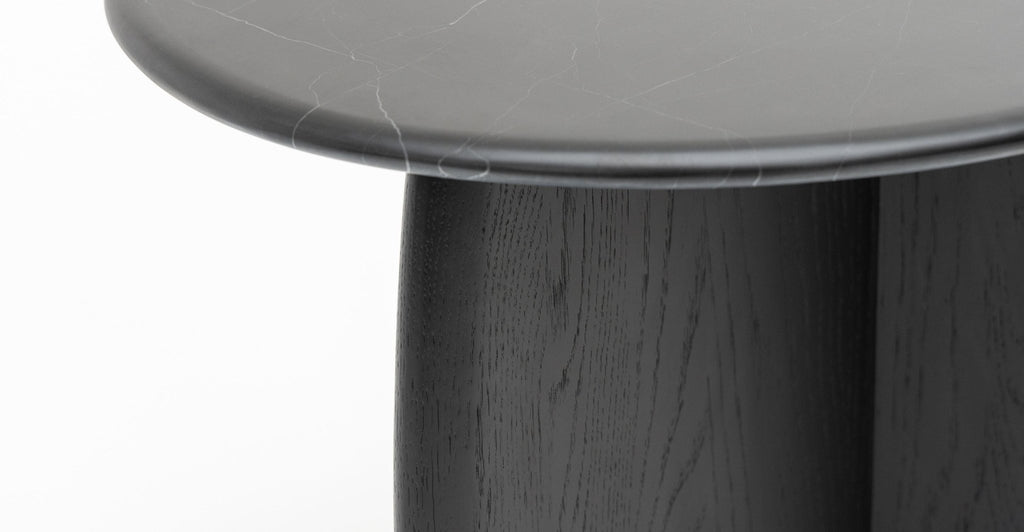 Eden Side Table - Black Oak & Nero Marquina - Loom Collection