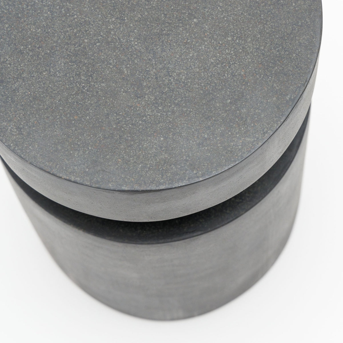 Edith Stool - Cemento Graphite - Side Tables Loom Collection Loom Collection Dubai