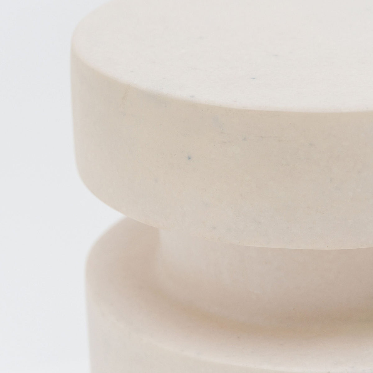Edith Stool - Cemento White - Side Tables Loom Collection Loom Collection Dubai