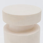 Edith Stool - Cemento White - Side Tables Loom Collection Loom Collection Dubai
