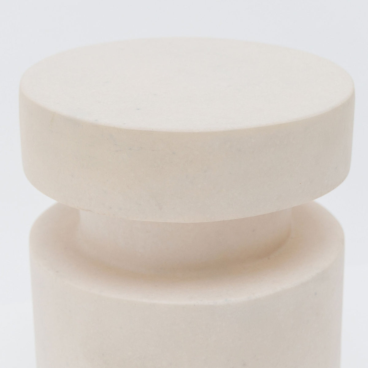 Edith Stool - Cemento White - Side Tables Loom Collection Loom Collection Dubai