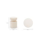 Edith Stool - Cemento White - Side Tables Loom Collection Loom Collection Dubai