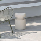 Edith Stool - Cemento White - Side Tables Loom Collection Loom Collection Dubai